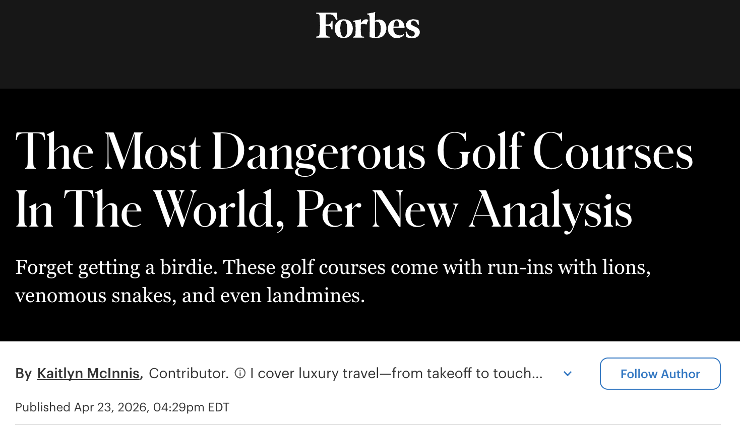 Forbes editorial coverage from a data campaign placement