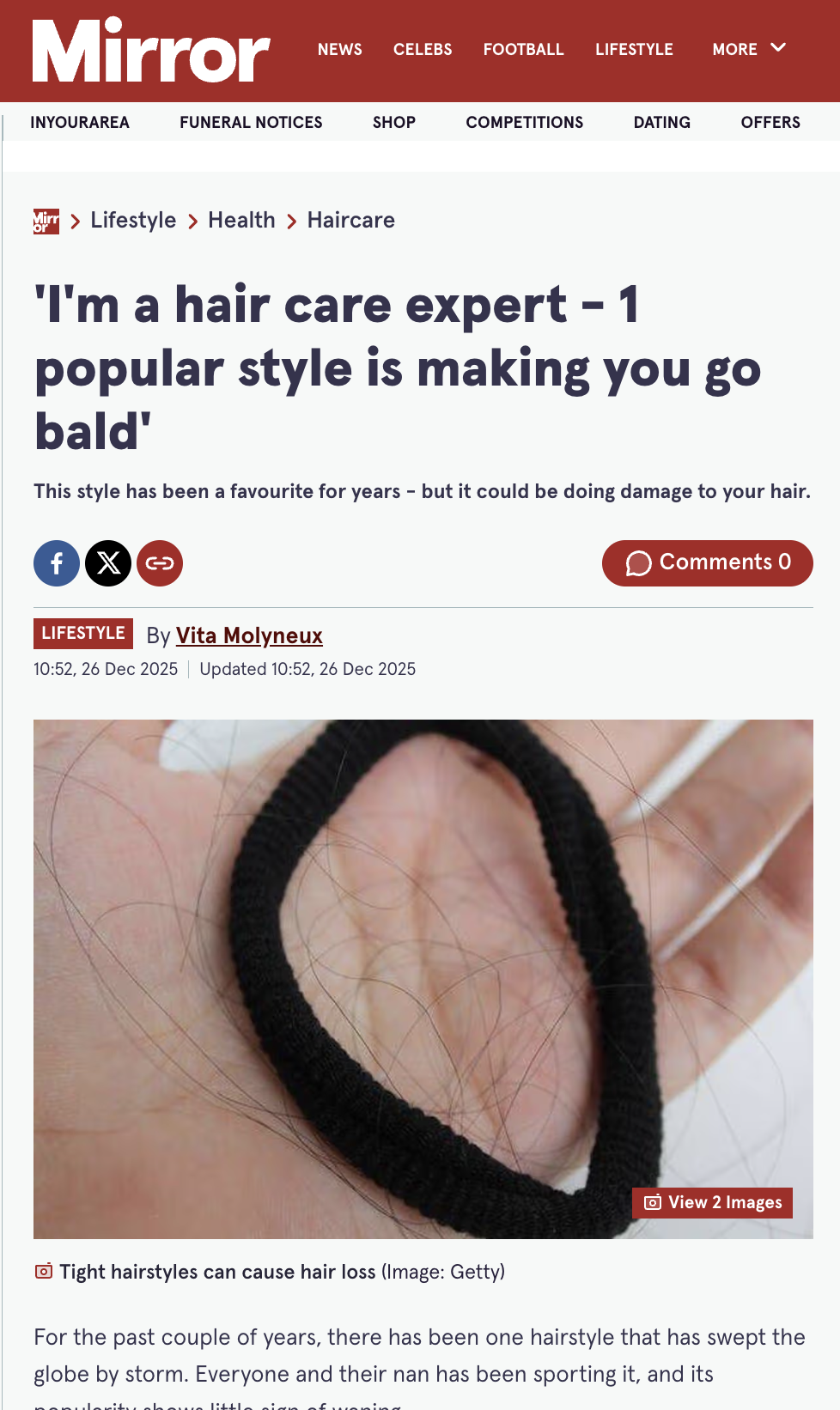 Mirror expert commentary placement