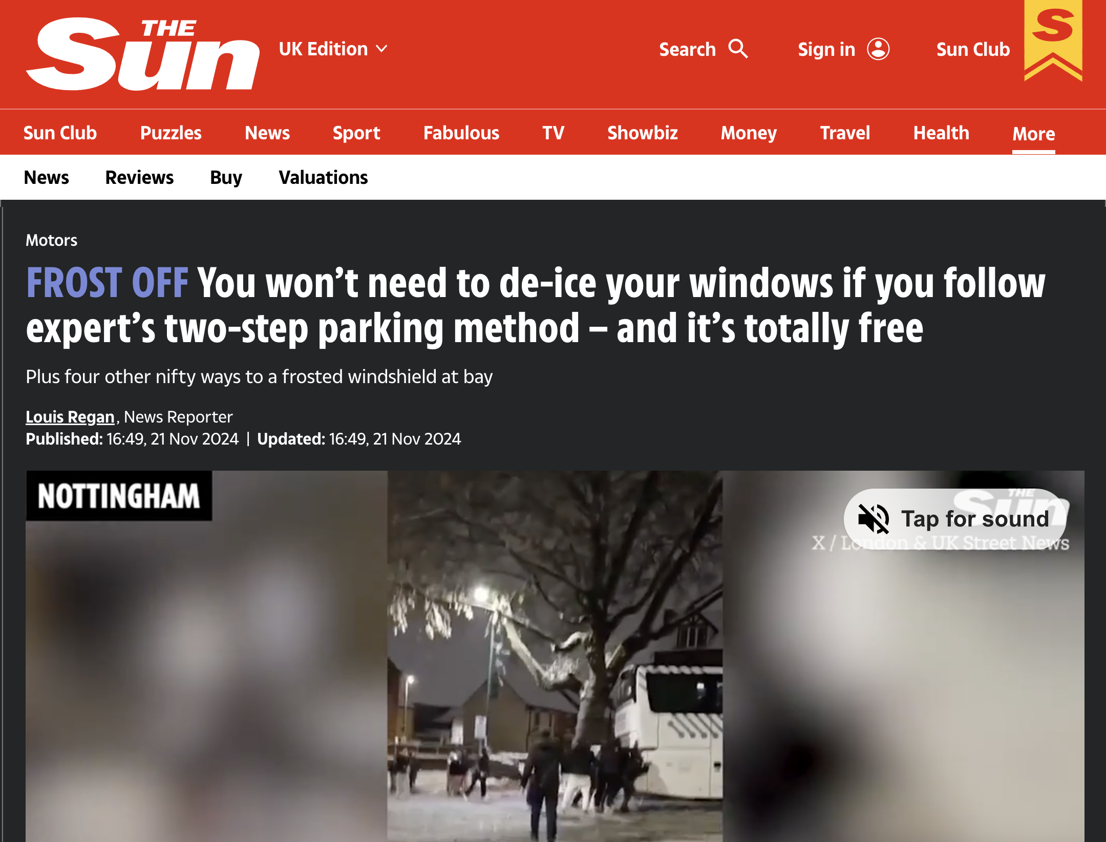 The Sun expert commentary placement preview